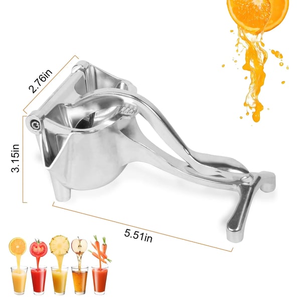 Aluminum Manual Press Juicerš¹ ā ergonomic lever juicer for lemons and oranges, sturdy design and easy to clean