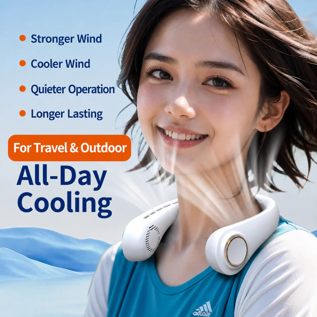 🍃 Neck Air Conditioner Fan – Ultra‑quiet