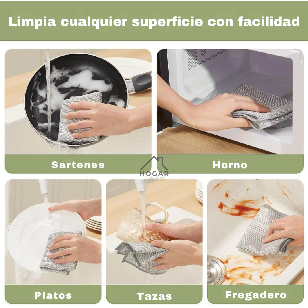 Paño de limpieza metálico multifunción