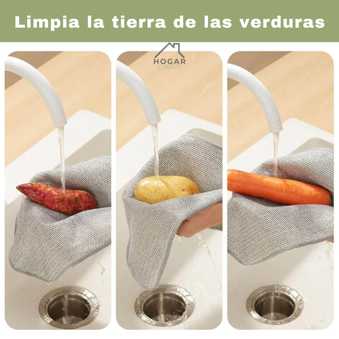 Paño de limpieza metálico multifunción